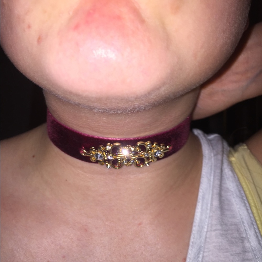 ELEGANT RED VELVET CHOKER